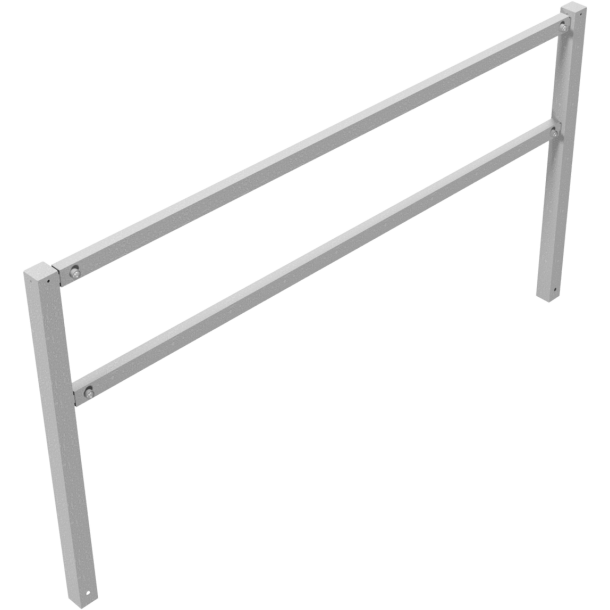 Stationary access barriers | for bolting on site | with top and quarter-bent bar | hot-dip galvanized | total width: 2500 mm
